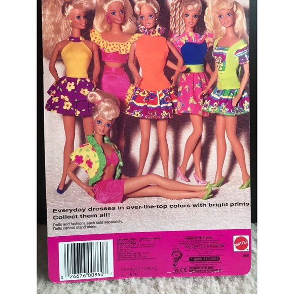 Barbie Easy Living Fashions - Easy To Dress (1991 Arco Toys, Mattel Dress Hanger - Picture 6 of 6